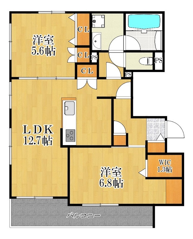 クラヴィスコート元住吉 101号室 間取り