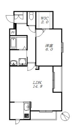 イーストエンド桝形 201号室 間取り