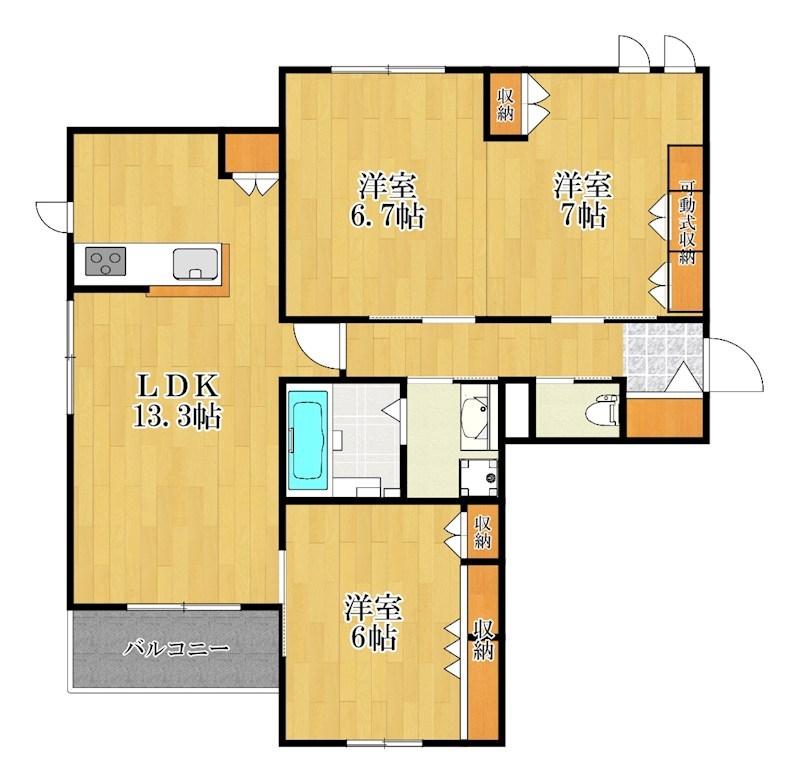 ラムール・ド・センケイ 301号室 間取り