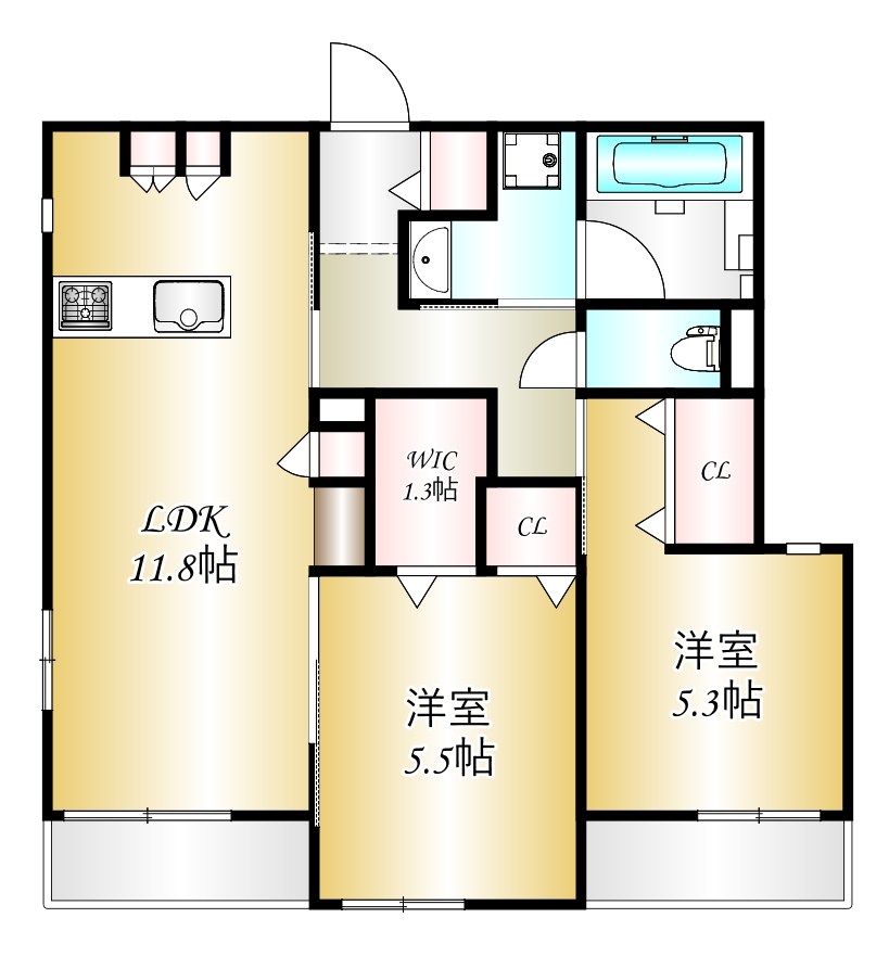 CITRUS Residens 東棟 204号室 間取り