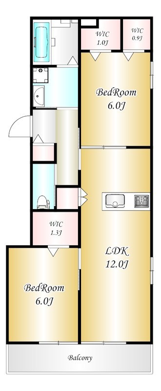 チャープフォレスト 304号室 間取り