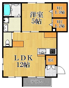 PRIME 201号室 間取り