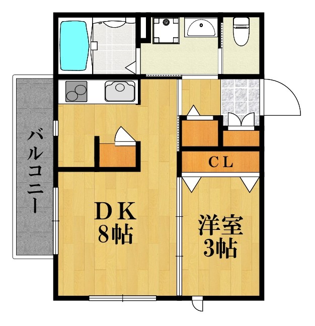 フォレスト豊岡 203号室 間取り