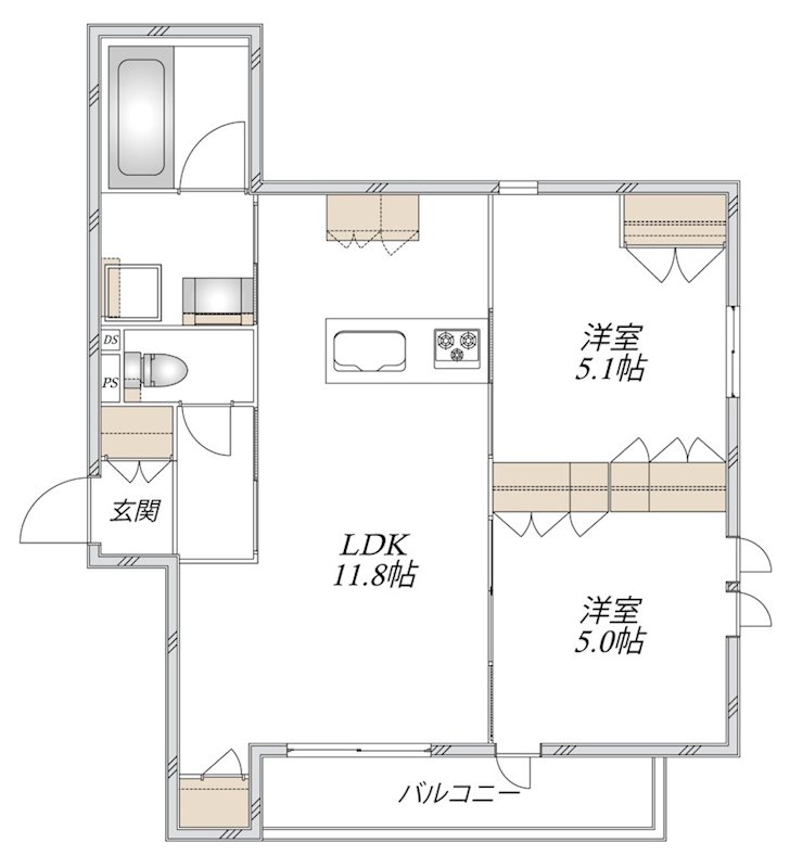 仮）古市場2丁目メゾン 201号室 間取り