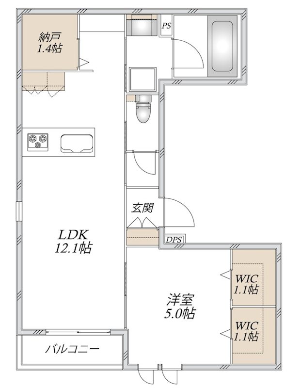 仮）古市場2丁目メゾン 202号室 間取り