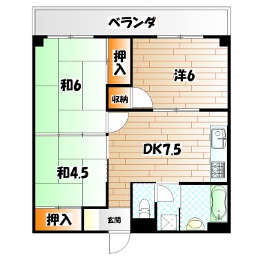 プランドール西小倉駅前  間取り