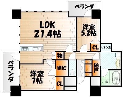 小倉D.C.TOWER  間取り