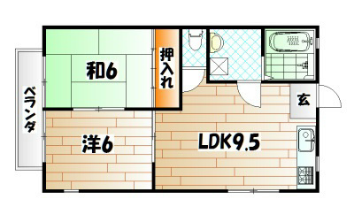 本町コーポ  間取り