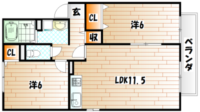 グランシャリオS　Ａ棟 間取り