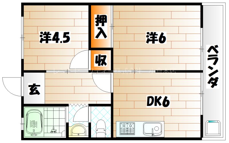 門司港アパートメント   間取り
