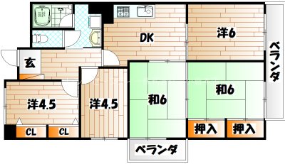 上二十町スカイマンション  間取り
