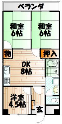シャトレ中井 間取り