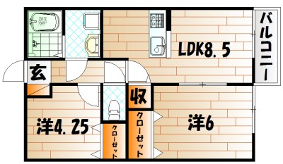 グランドハイツ　ナカムラ  間取り
