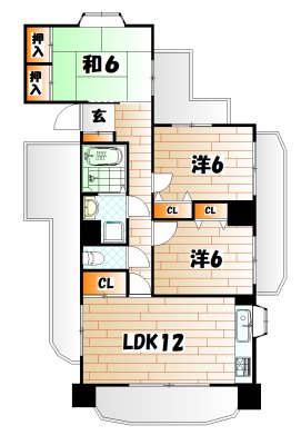 アーバンパレス小倉Ⅱ 間取り