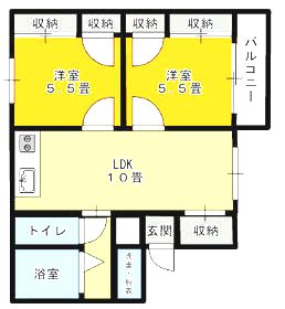 上富野グランドハイツ 間取り