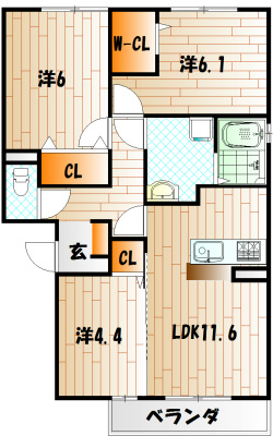 グリーンフォレスト中原 間取り