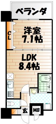福岡県北九州市小倉北区黄金１丁目2-15 間取り