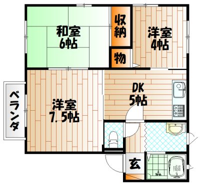 新町ヒルズ　A棟  間取り