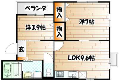 メゾン高田Ⅱ  間取り
