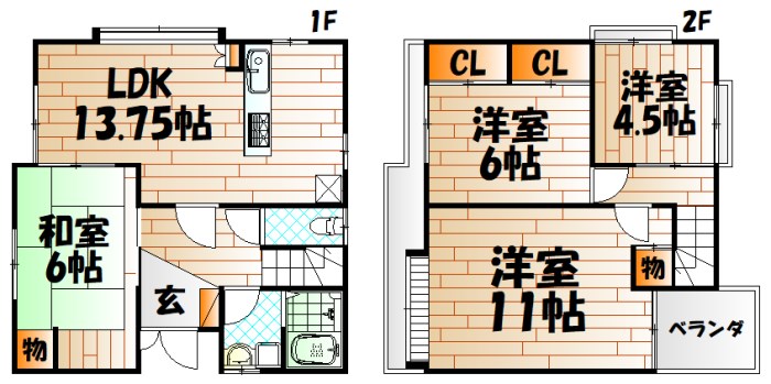 東門司貸家 間取り