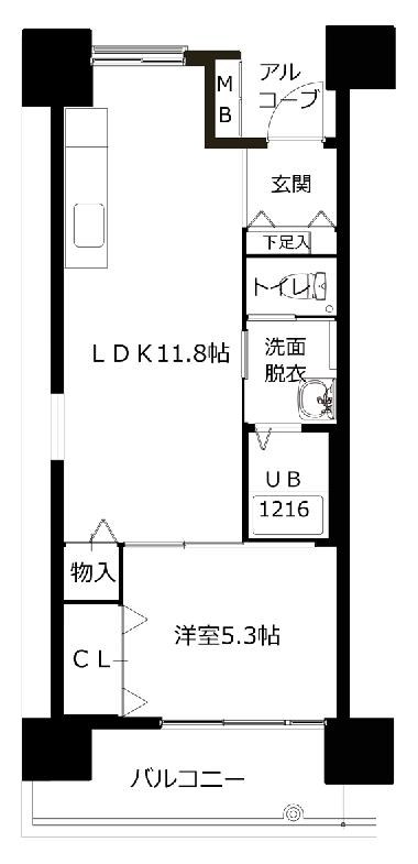 クラシオン木町22棟   間取り