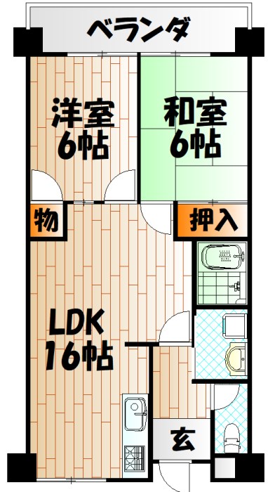 グリーンハイツ足立  間取り