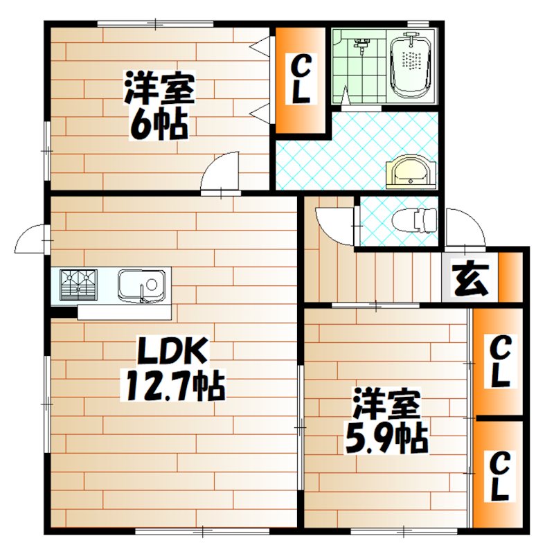 アコールⅡ   間取り