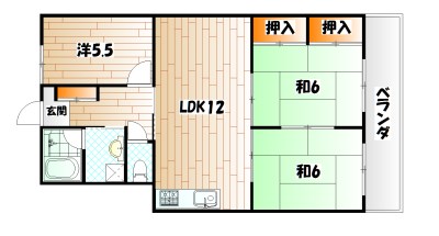 サンシティ三萩野 間取り