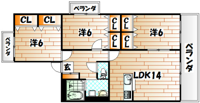 S・E天籟寺マンション  間取り