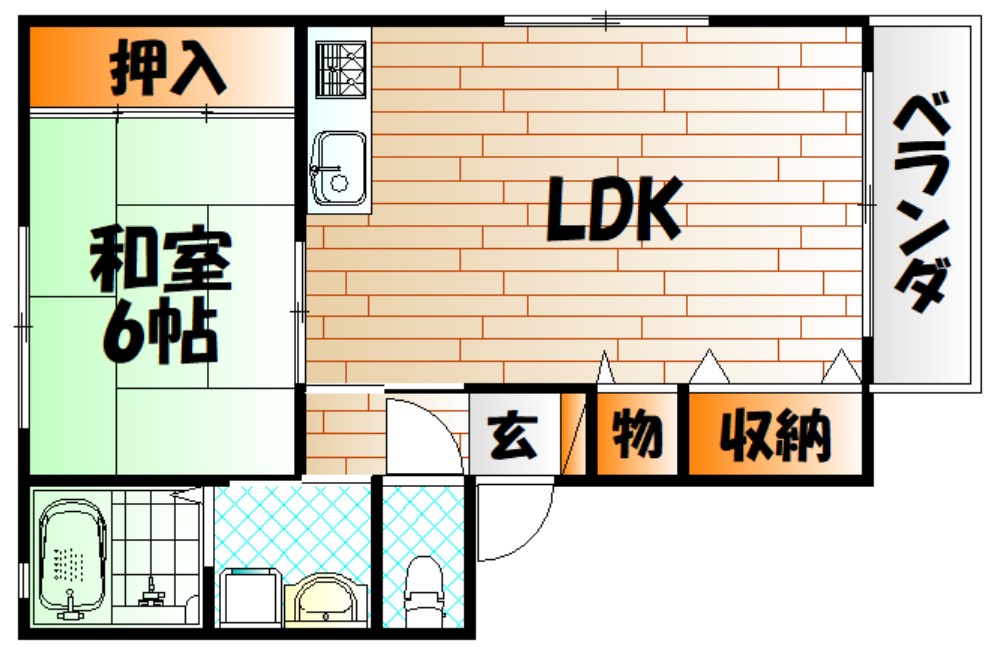 フラーリッシュ若園A棟 間取り