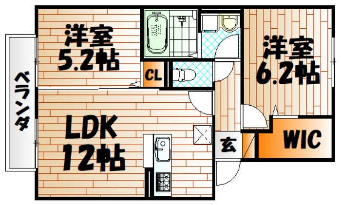 おおくぼの森A棟 間取り