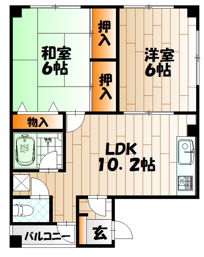 ハピネスやなぎ 間取り