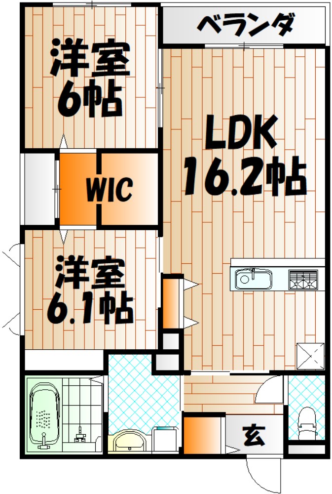 メゾンルボア大里  間取り