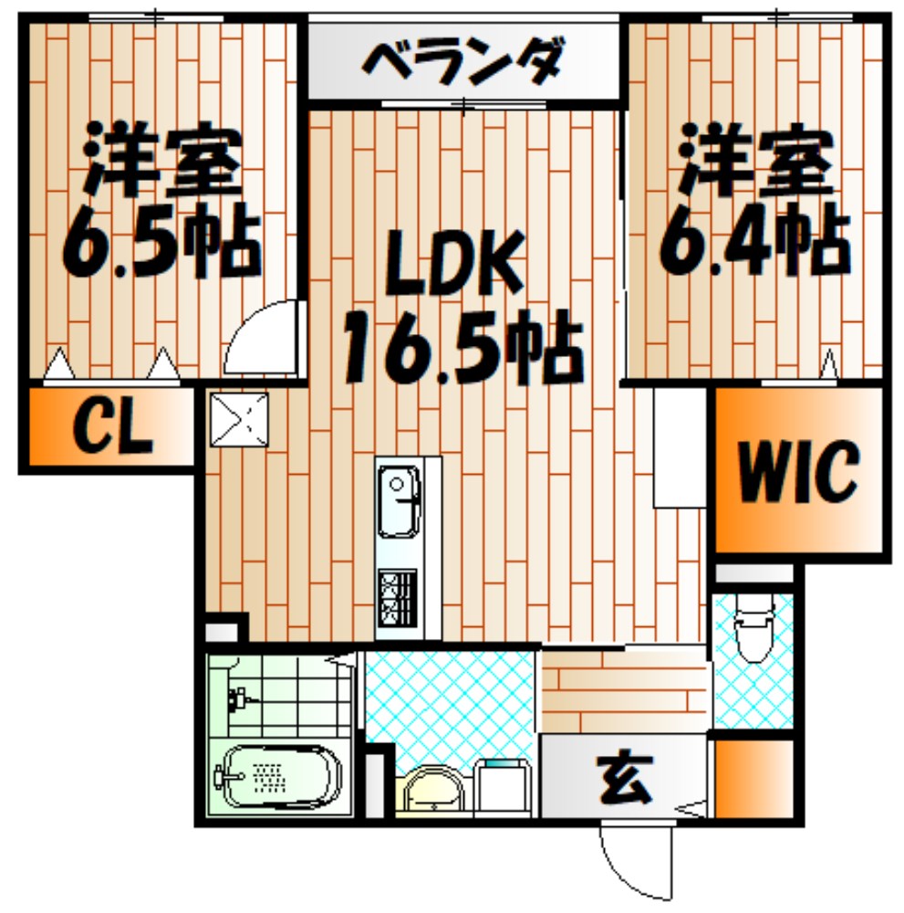 メゾンルボア大里  間取り