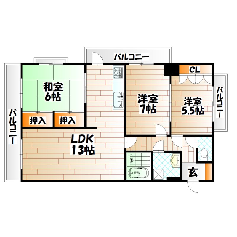 オーク小倉 間取り