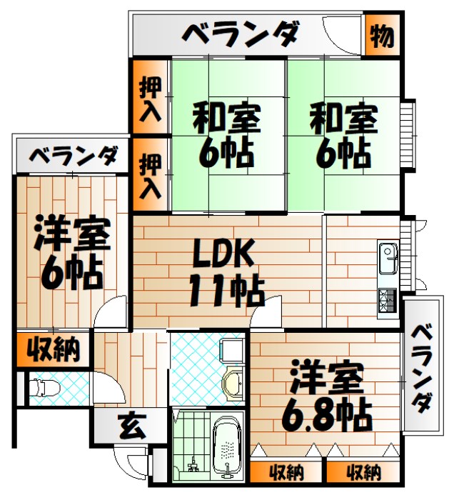 アレグリアプレイス到津 間取り
