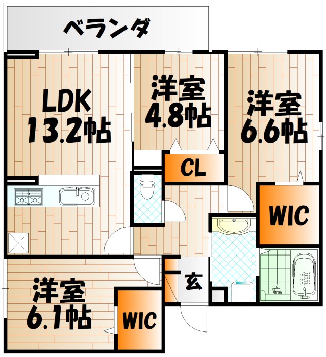 ラシュレ雅Ⅱ 間取り