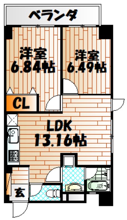 タカフジ・アパートメント  間取り
