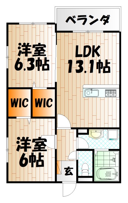 REXYZ槻田Ⅱ 間取り