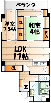 KNビル古船場 間取り