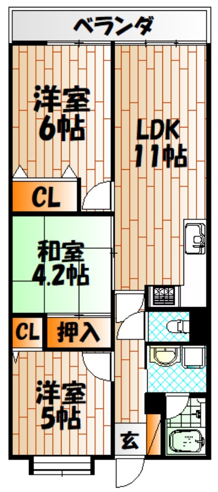 サンモリッツ小倉南ネクシア 間取り