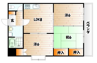 井堀ハイツ  間取り