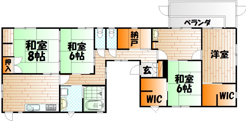 フラーリッシュ若園B棟  間取り