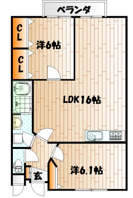 ボヌールⅡ  間取り