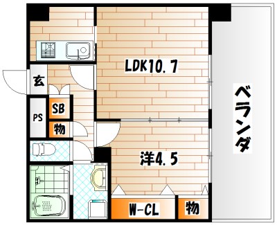 フェリシエ三萩野   間取り