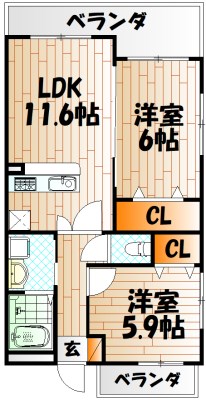 メディアパークⅢコクラ  間取り