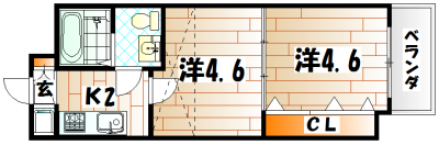 №47 PROJECT2100小倉駅 間取り