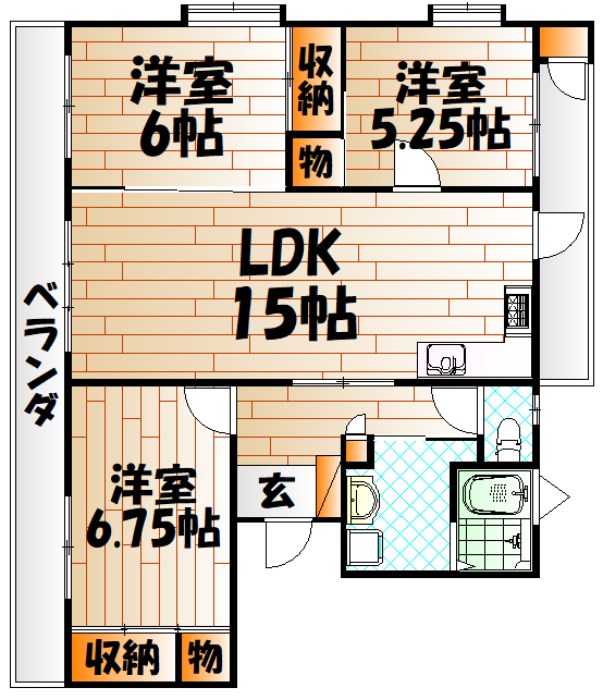 ヴィラナリー小倉南A 間取り