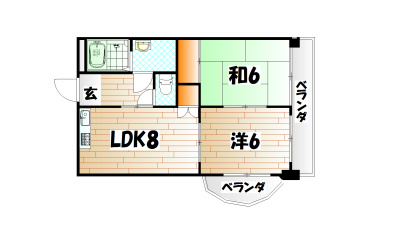 リベルテ南小倉   間取り