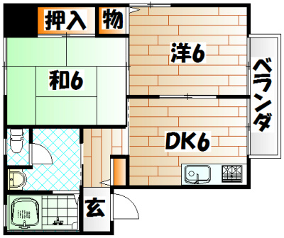 福岡県北九州市小倉北区中井２丁目 間取り